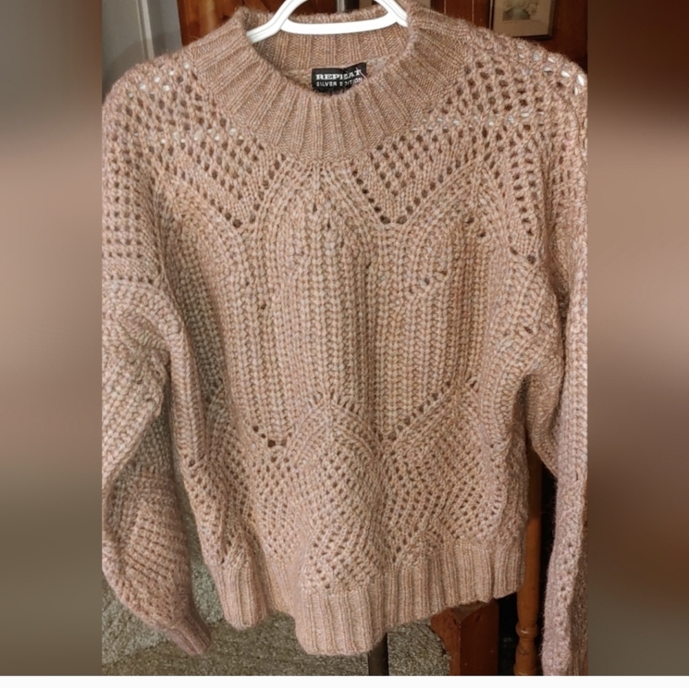 Repeat silver edition alpaca wool sweater size medium new with tags